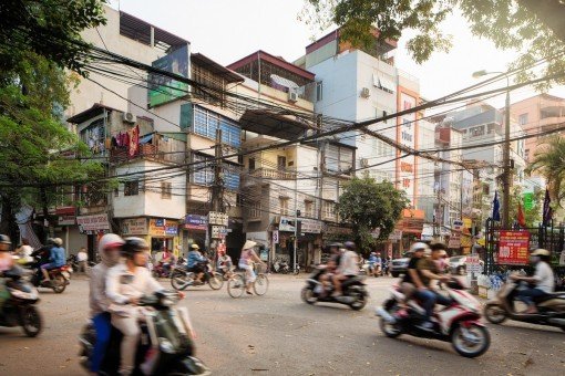 Het oude stadsdeel van Hanoi