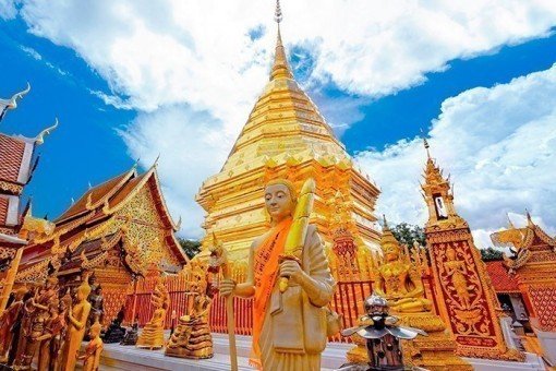 De tempel Doi Suthep in Chiang Mai