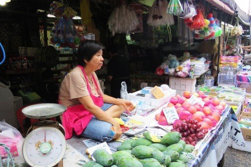 Lokale markt in Bangkok