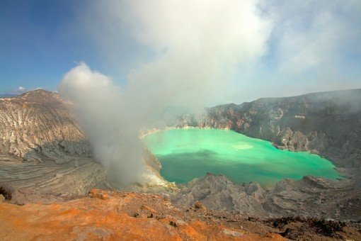 Kratermeer de Ijen.